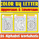 Color by Letter Worksheet Uppercase & Lowercase Alphabet M
