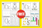 Color by Letter Worksheet k, Word Search Puzzle books, Alp