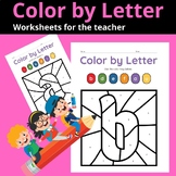 Color by Letter worksheets for the teacher