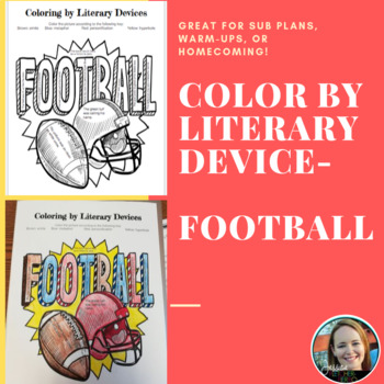 Preview of Color by Literary Device-Football