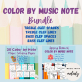 Color by Music Note BUNDLE- Treble/Bass Clef Lines & Space