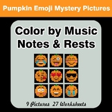 Color by Music Notes & Rests - Music Mystery Pictures - Ha
