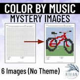 Color by Music Symbol Mystery Images Music Coloring Activity