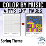 Color by Music Symbol Mystery Images Spring Music Coloring
