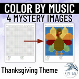 Color by Music Symbol Mystery Images Thanksgiving Music Co