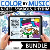 Color by Music Winter BOOM™ Cards Piano Lessons Bundle - N