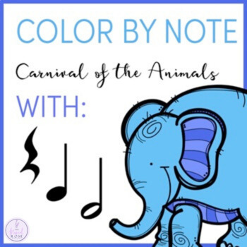 Preview of Color by Note Carnival of the Animals