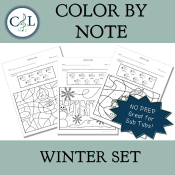 Preview of Color by Note: Winter Set
