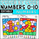 Color by Number 0-10 Recognition Morning Work - Editable N