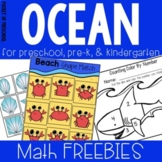 Ocean Theme - Math Games (Counting, Adding, & 2D Shapes)