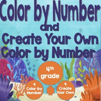 Preview of 4th Grade Color by Number Addition & Subtraction No-Prep Math Activity