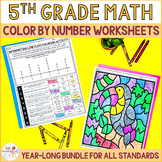 Color by Number 5th Grade Math Practice Activities