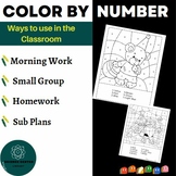 Color by Number Activities for Kindergarten | Kids Worksheets