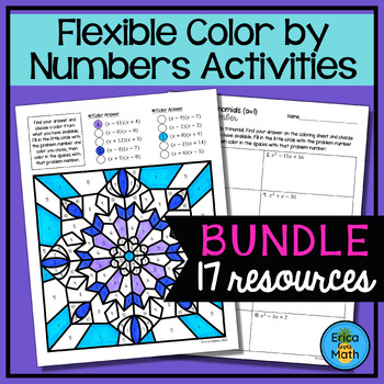 Preview of Color by Number Activity Bundle