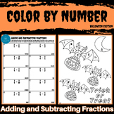 Color by Number | Adding and Subtracting Fractions | Hallo
