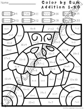 Color by Number | Addition 1-20 | Thanksgiving by The Magical Tutor