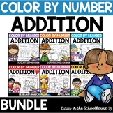 Color by Number Addition Facts BUNDLE for Entire Year | Ad