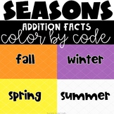 Color by Number Addition - Seasons Bundle Fall Winter Spri
