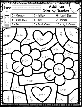 Valentine's Day Color by Number Printables - Views From a Step Stool