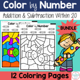 Color by Number Addition and Subtraction Within 20