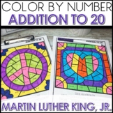 Color by Number Addition to 20 Math Coloring Worksheets ML