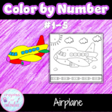 Color by Number Airplane