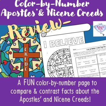 Preview of Color-by-Number Apostles and Nicene Creed Review