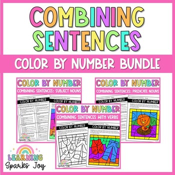 Preview of Color by Number BUNDLE | Combining Sentences | No Prep Grammar Printables!