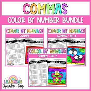 Preview of Color by Number BUNDLE | Commas | No Prep Grammar Printables!