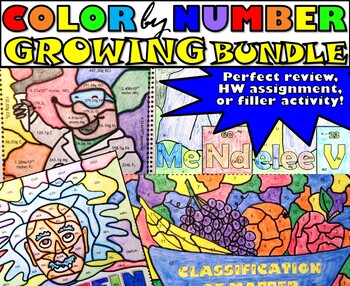 Preview of Color by Number - GROWING BUNDLE!