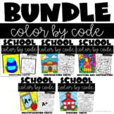 Color by Number Back to School - Addition, Subtraction, Mu