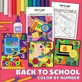 Color by Number Back to School and Fall - Addition and Sub