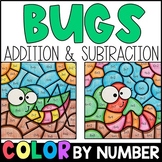 Color by Number -  Bugs Insects Addition and Subtraction Practice