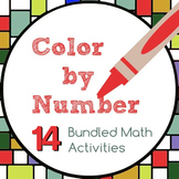 Color by Number Bundle - 14 Activities for 6th Grade Math
