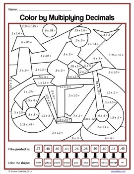 color by number bundle 6th grade color by gcf absolutes distance learning