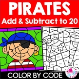 Color by Number Code Addition within 20 SUMMER PIRATES Col