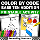 Color by Number 2 Digit Addition Morning Work Early Finish