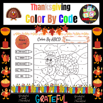 Preview of Color by Number, Code, Sight Word | Bundle Thanksgiving