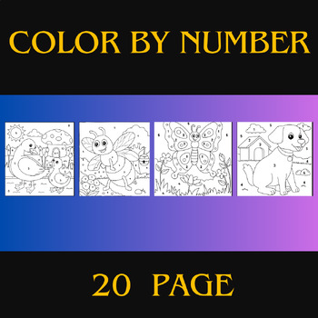 Preview of Color by Number Coloring Page For Kids