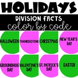 Color by Number Division Facts - Halloween Thanksgiving Ch