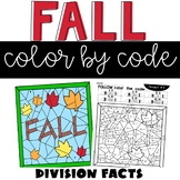 Color by Number Division Fall Worksheets Morning Work 3rd 