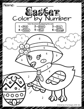 Color by Number Easter Worksheets - Ready to Print and Go ...