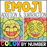 Color by Number -  Emoji Addition and Subtraction Practice
