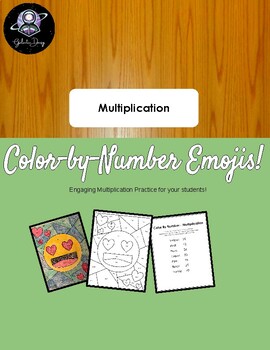 Preview of Color by Number Emoji Multiplication Practice