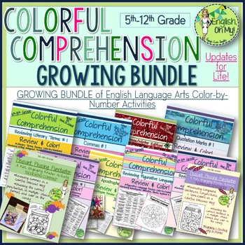 Preview of Color by Number English Activities BUNDLE-Save $$$