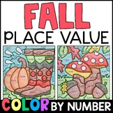 Color by Number - Fall Place Value Practice