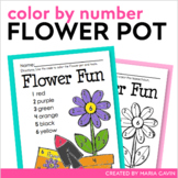 Color by Number Flower Pot