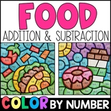 Color by Number -  Food Addition and Subtraction Practice
