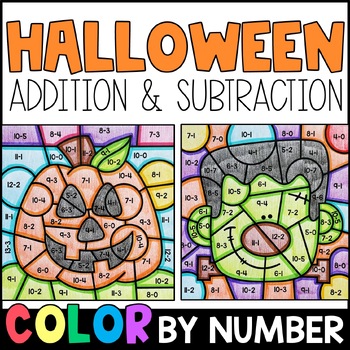 Preview of Color by Number -  Halloween Addition and Subtraction Practice