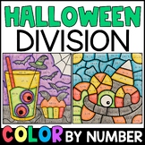 Color by Number - Halloween Division Facts Practice